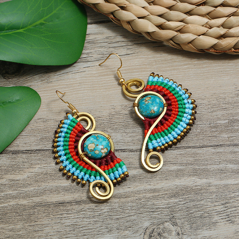 Wholesale Braided Vintage Alloy Earrings